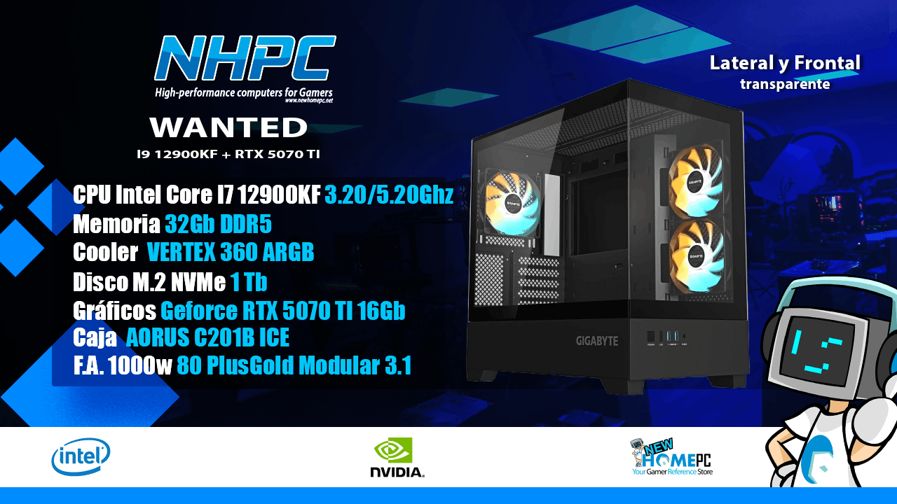 PC GAMING NHPC WANTED / I9-12900KF / 32GB / 1TB / 5070 TI